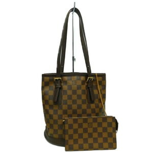 Louis Vuitton Mare Tote Bag Handbag Shoulder Damier Ebene Brown Bucket Pouch